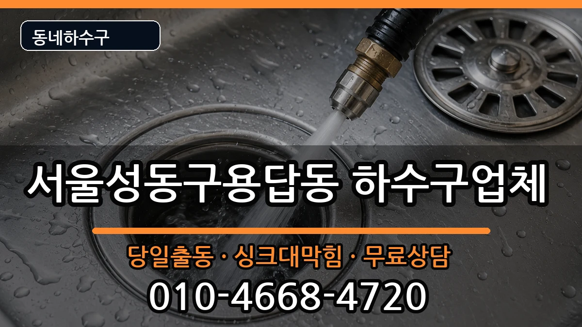 서울성동구용답동 하수구막힘 서울성동구용답동 하수구막힘 증상 처리 안내 이미지 1