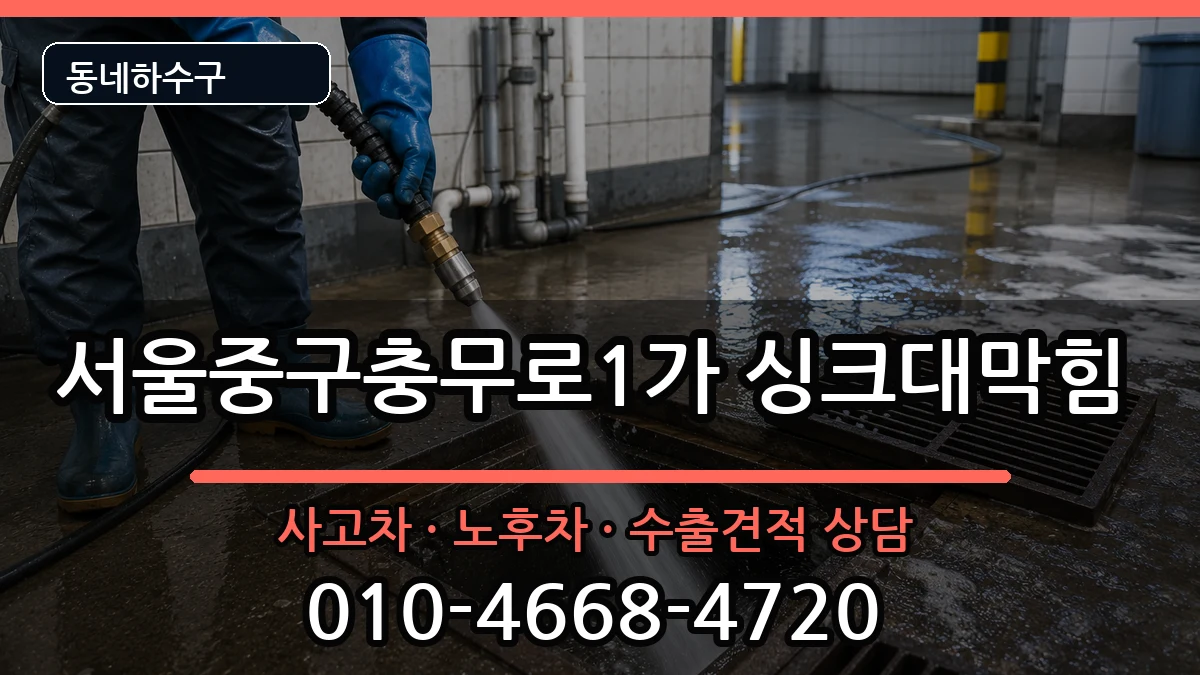 서울중구충무로1가 싱크대막힘 증상 처리 안내 이미지 3