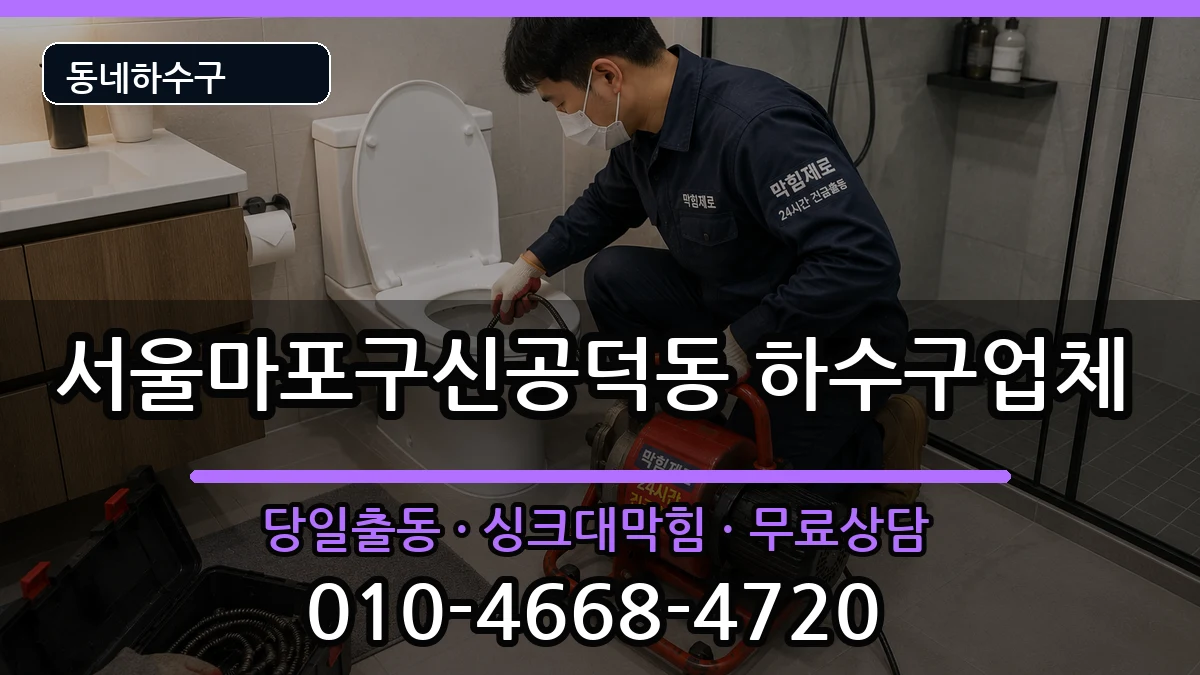 서울마포구신공덕동  하수구막힘 사례형