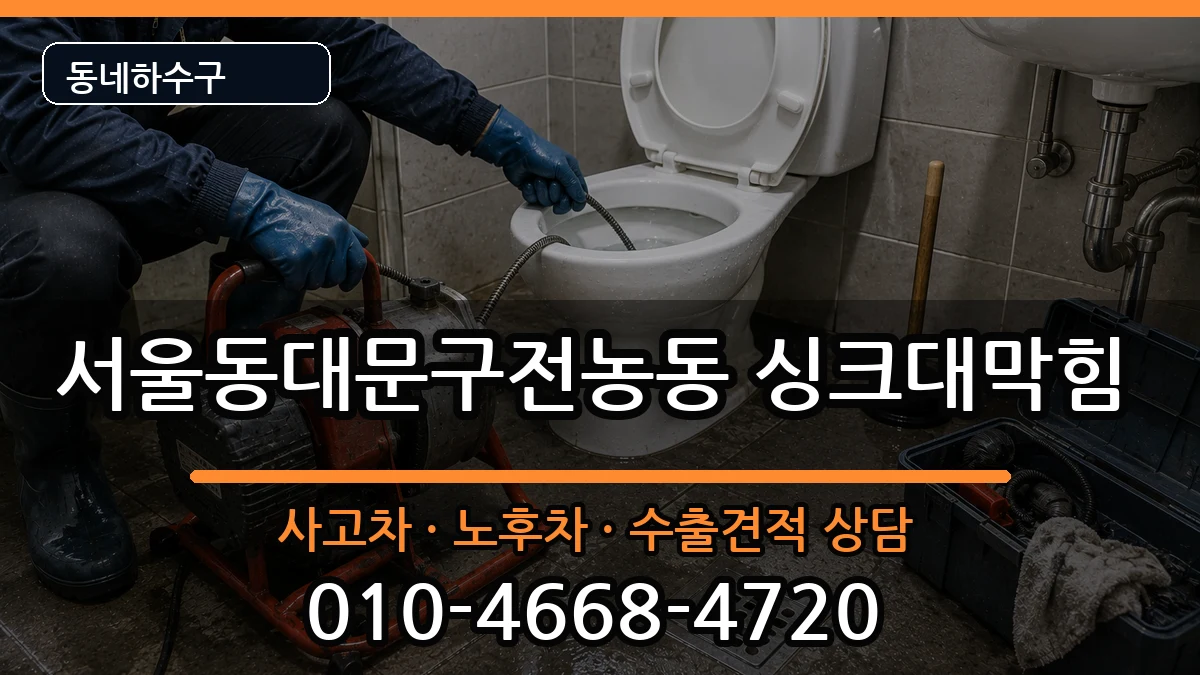 서울동대문구전농동  싱크대막힘 비교형