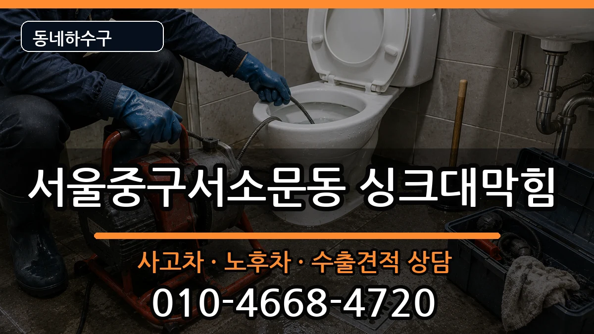 서울중구서소문동 싱크대막힘 증상 처리 안내 이미지 2