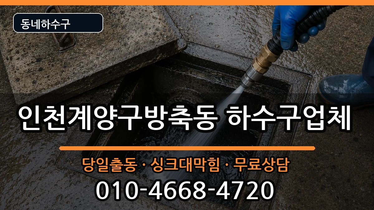 인천계양구방축동 하수구막힘 증상 처리 안내 이미지 3