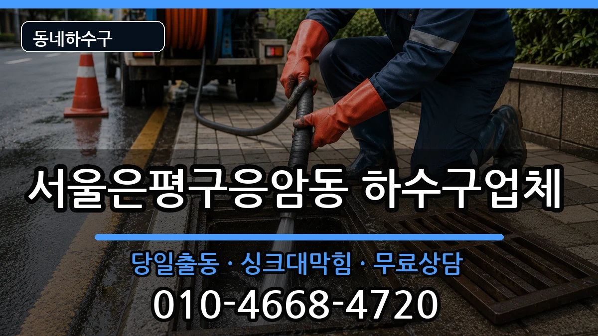 서울은평구응암동 하수구막힘 증상 처리 안내 이미지 2