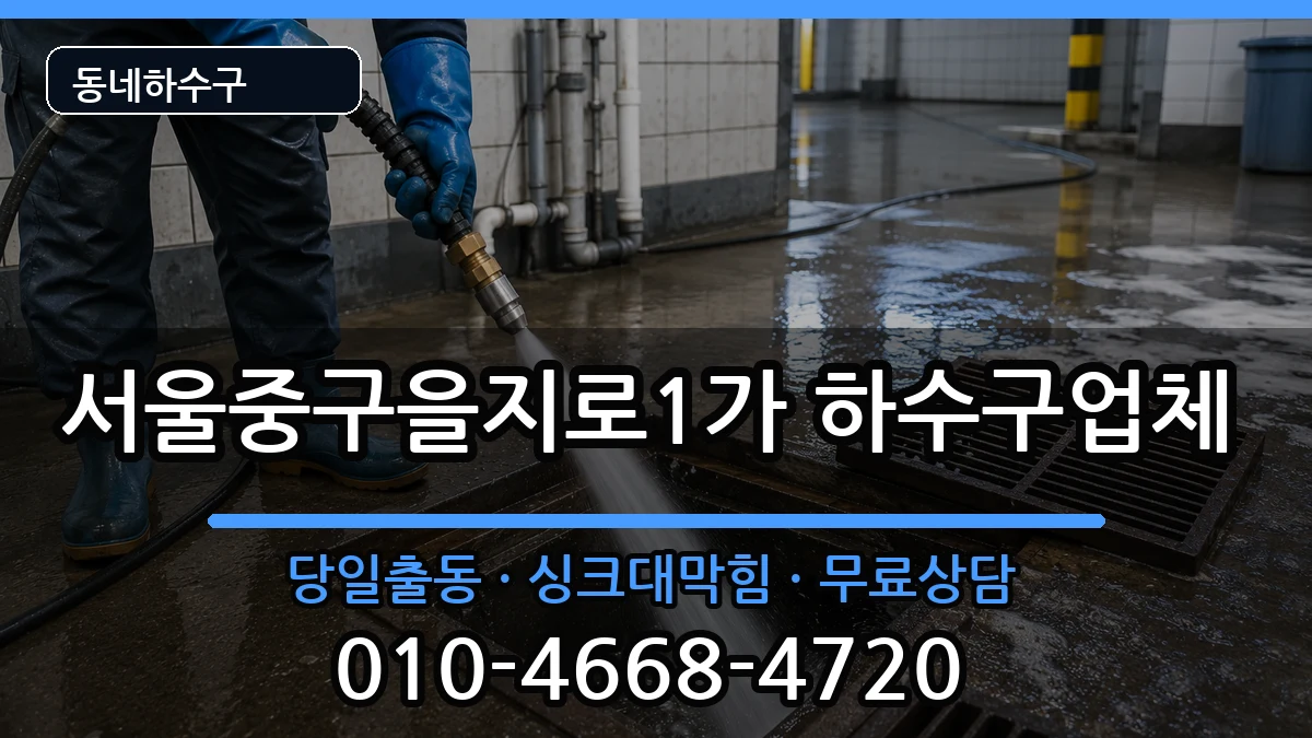 서울중구을지로1가 하수구막힘 증상 처리 안내 이미지 2