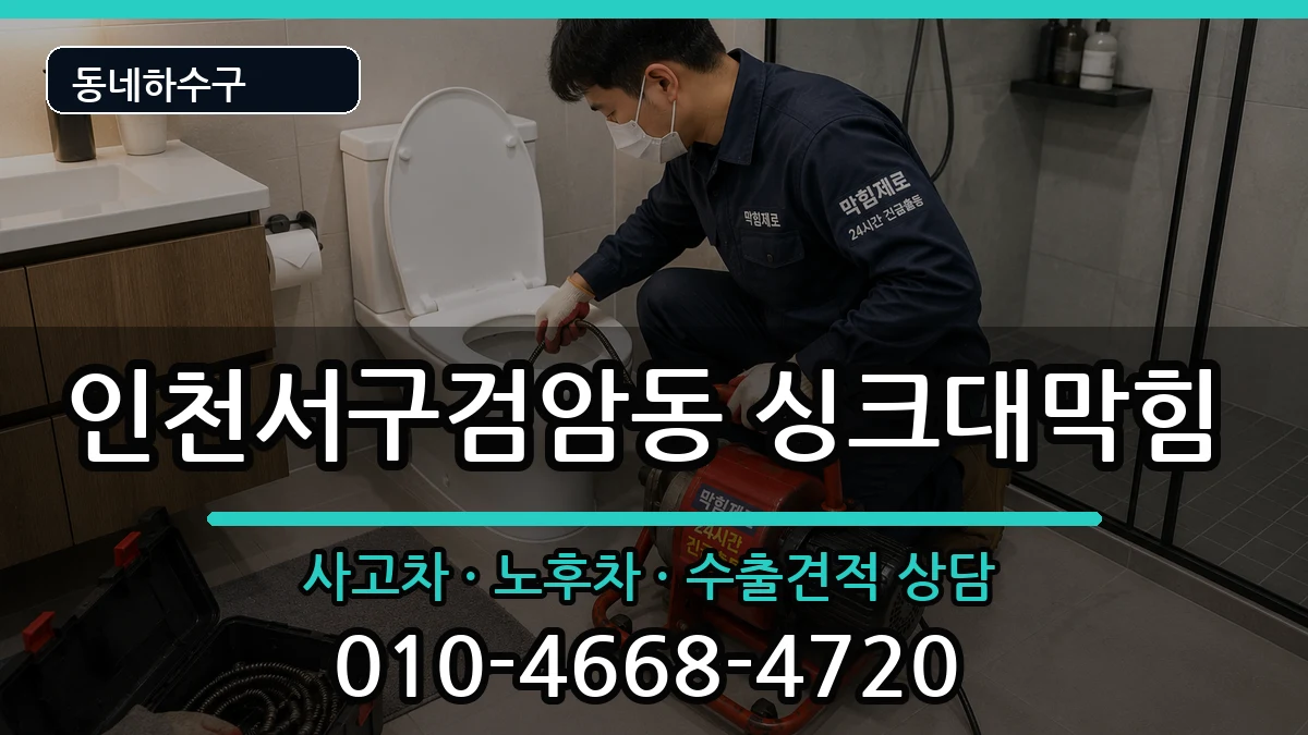 인천서구검암동 싱크대막힘 증상 처리 안내 이미지 2
