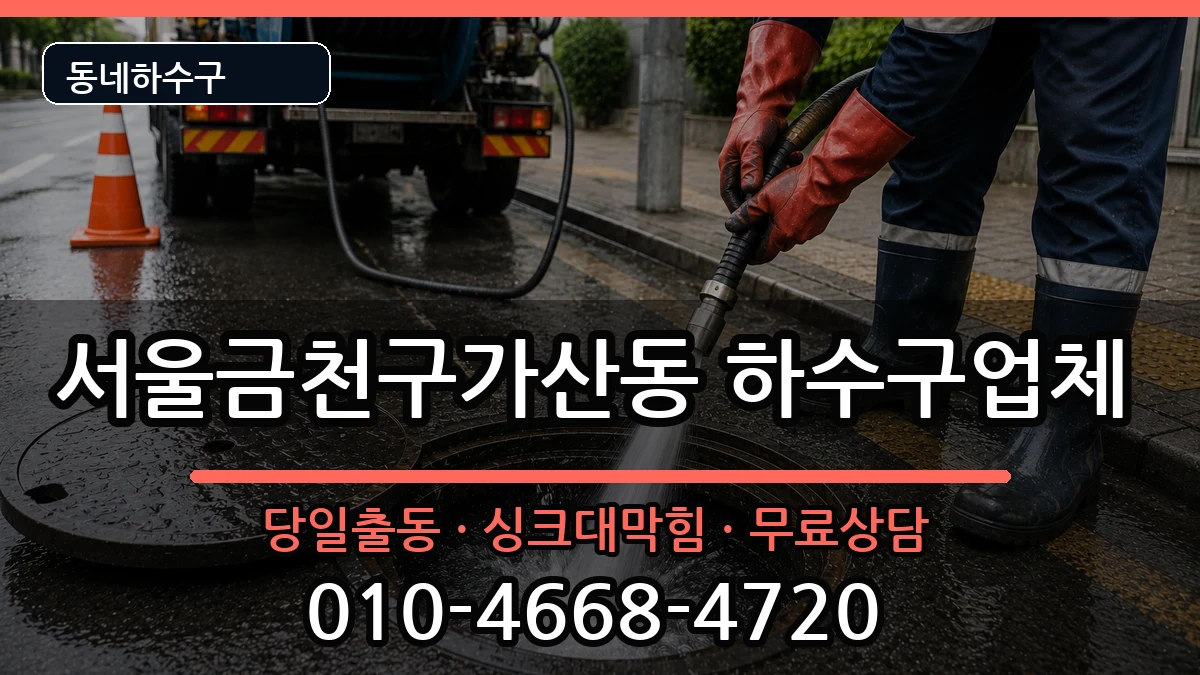 서울금천구가산동 하수구막힘 증상 처리 안내 이미지 3