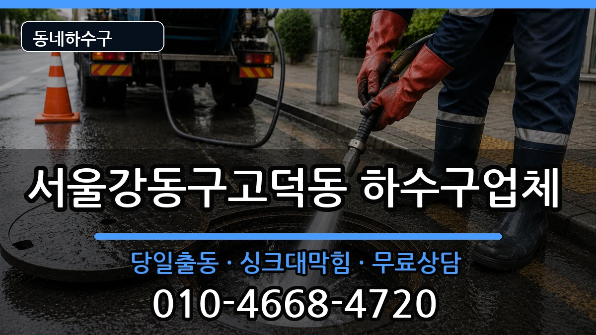 서울강동구고덕동 하수구막힘 서울강동구고덕동 하수구막힘 증상 처리 안내 이미지 1