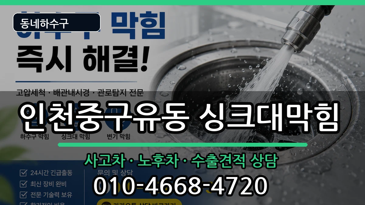 인천중구유동 싱크대막힘 인천중구유동 싱크대막힘 증상 처리 안내 이미지 2