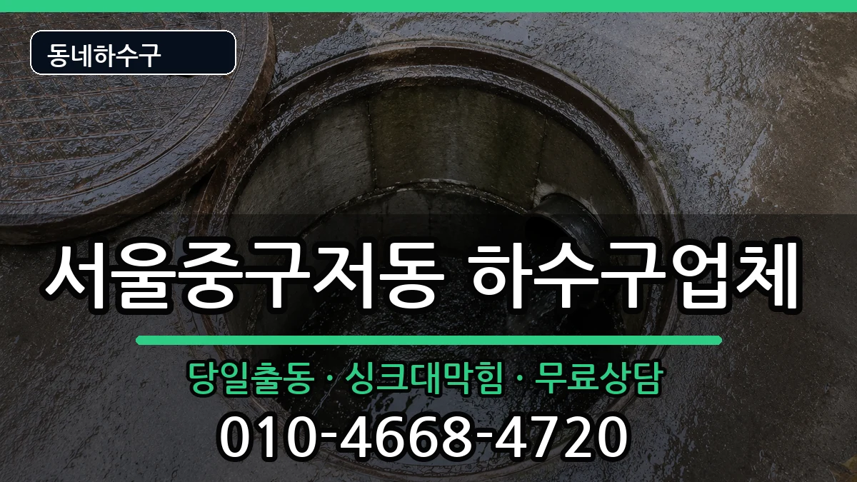 서울중구저동  하수구막힘 FAQ형