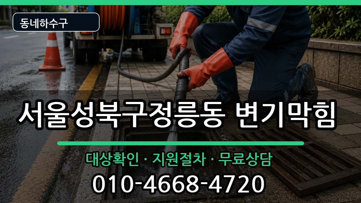 서울성북구정릉동 변기막힘 증상 처리 안내 이미지 3