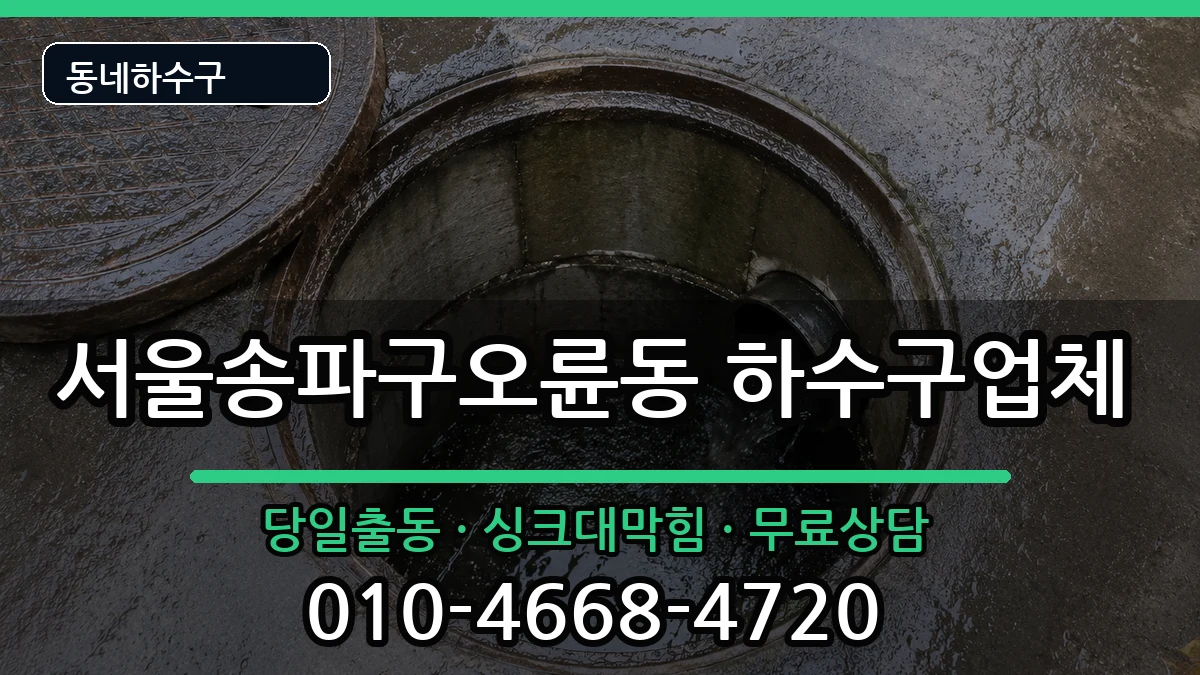 서울송파구오륜동  하수구막힘 FAQ형