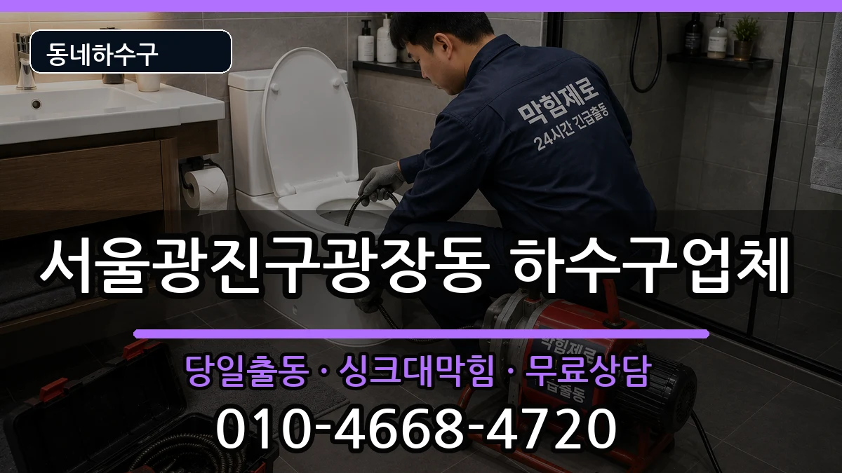 서울광진구광장동 하수구막힘 증상 처리 안내 이미지 2