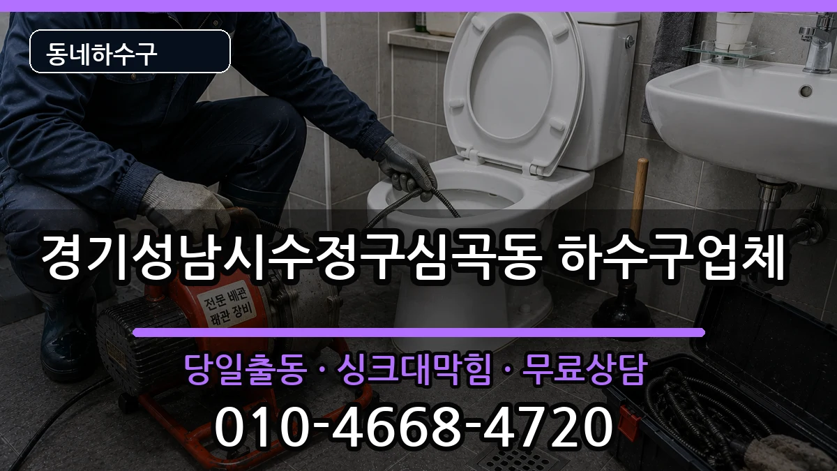 경기성남시수정구심곡동  하수구막힘 비교형