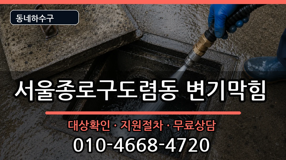 서울종로구도렴동 변기막힘 증상 처리 안내 이미지 2