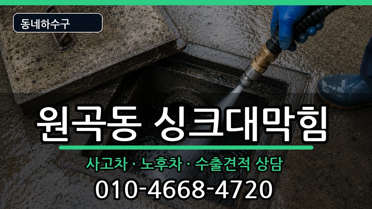 경기안산시단원구원곡동 싱크대막힘 증상 처리 안내 이미지 2