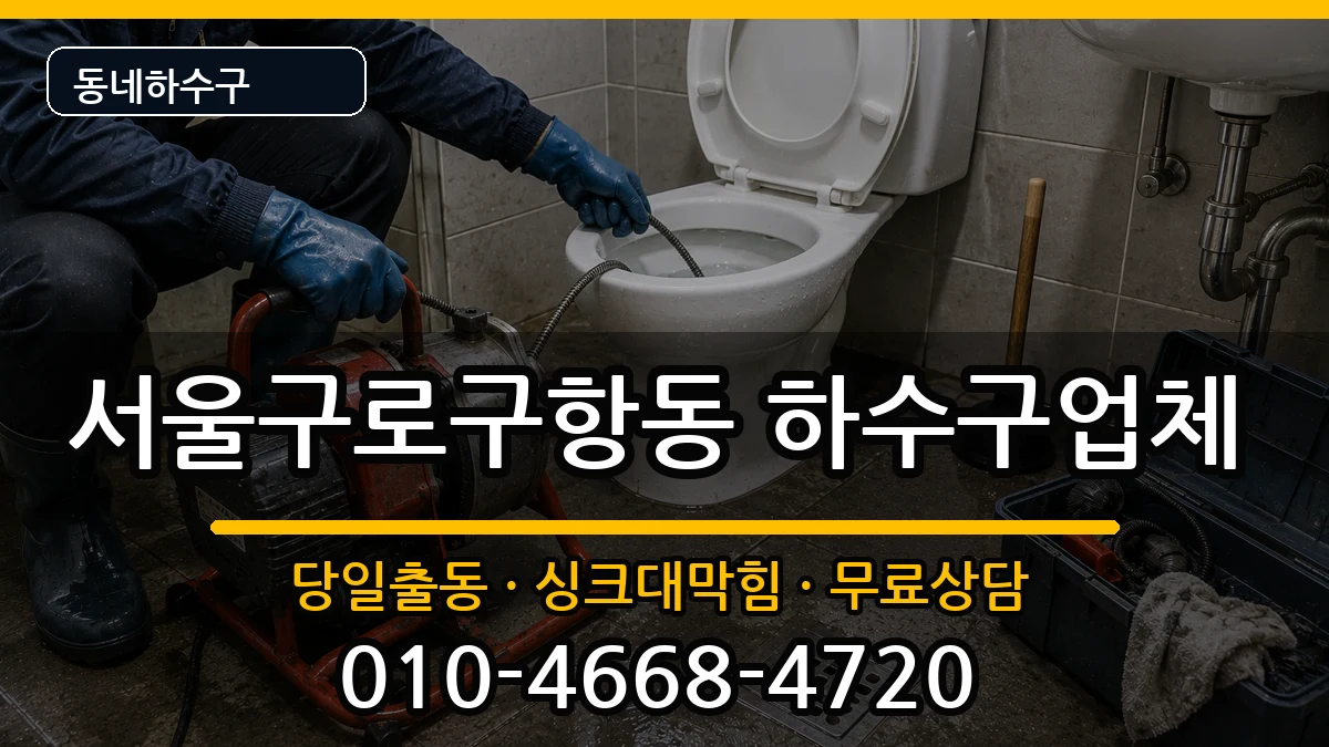 서울구로구항동 하수구막힘 증상 처리 안내 이미지 2