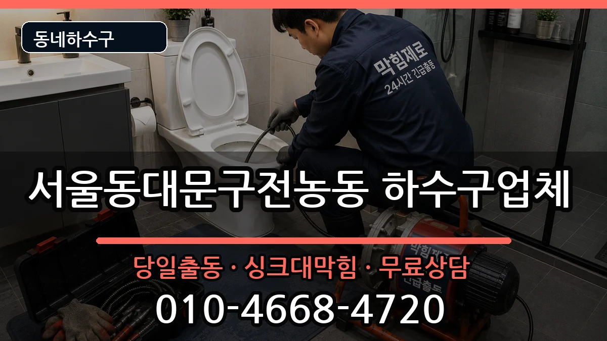 서울동대문구전농동 하수구막힘 증상 처리 안내 이미지 1