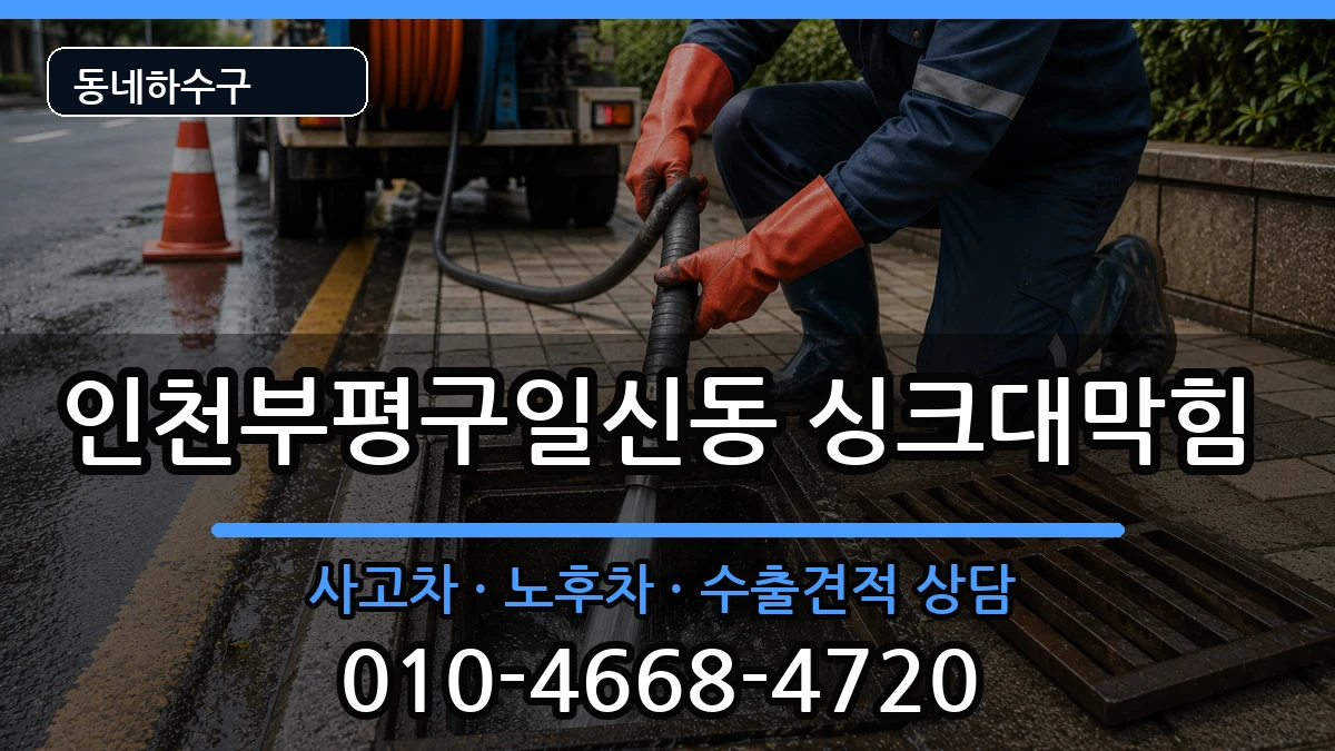 인천부평구일신동 싱크대막힘 인천부평구일신동 싱크대막힘 증상 처리 안내 이미지 2