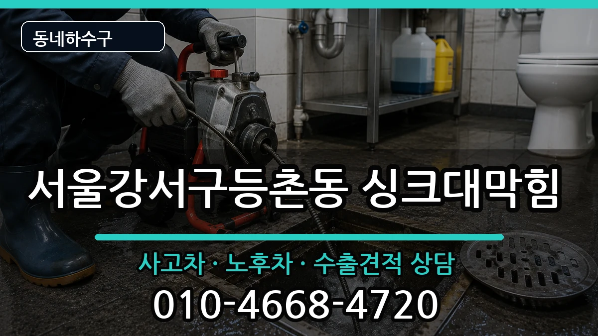 서울강서구등촌동 싱크대막힘 증상 처리 안내 이미지 2