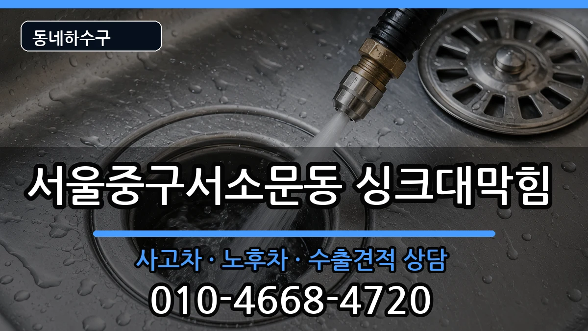 서울중구서소문동 싱크대막힘 증상 처리 안내 이미지 3