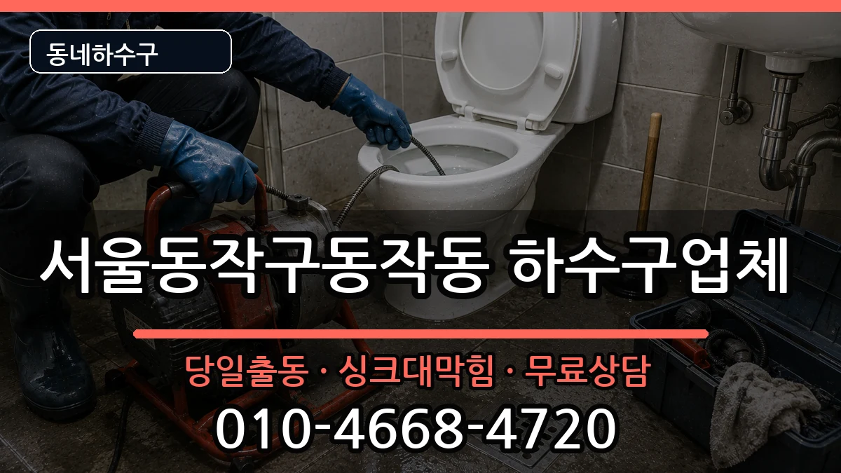 서울동작구동작동 하수구막힘 증상 처리 안내 이미지 3