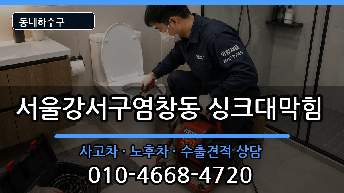 서울강서구염창동 싱크대막힘 증상 처리 안내 이미지 3