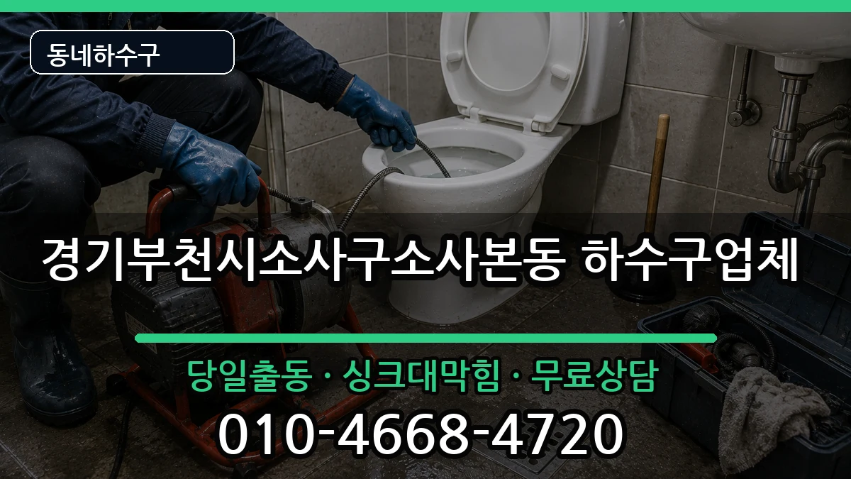 경기부천시소사구소사본동  하수구막힘 비교형