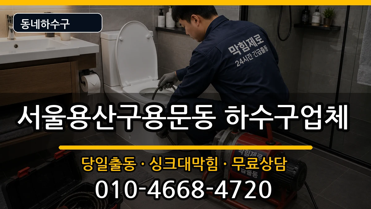 서울용산구용문동  하수구막힘 절차형