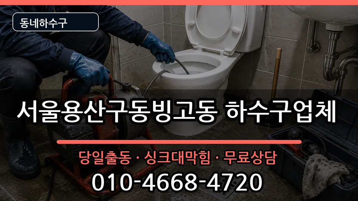 서울용산구동빙고동 하수구막힘 증상 처리 안내 이미지 1