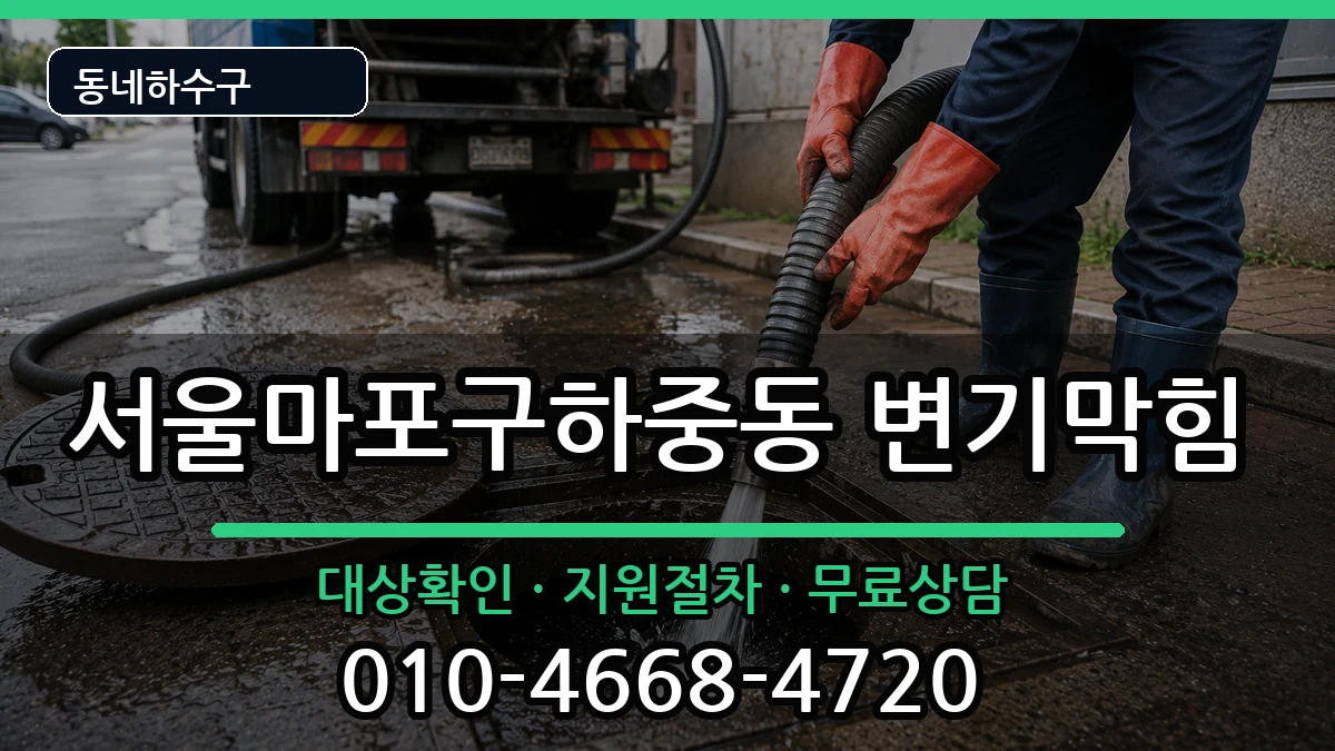 서울마포구하중동  변기막힘 정보형