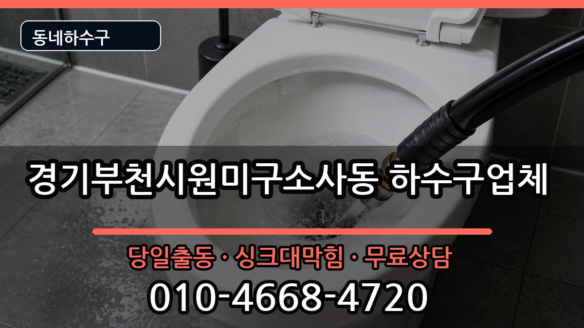 경기부천시원미구소사동 하수구막힘 경기부천시원미구소사동 하수구막힘 증상 처리 안내 이미지 1