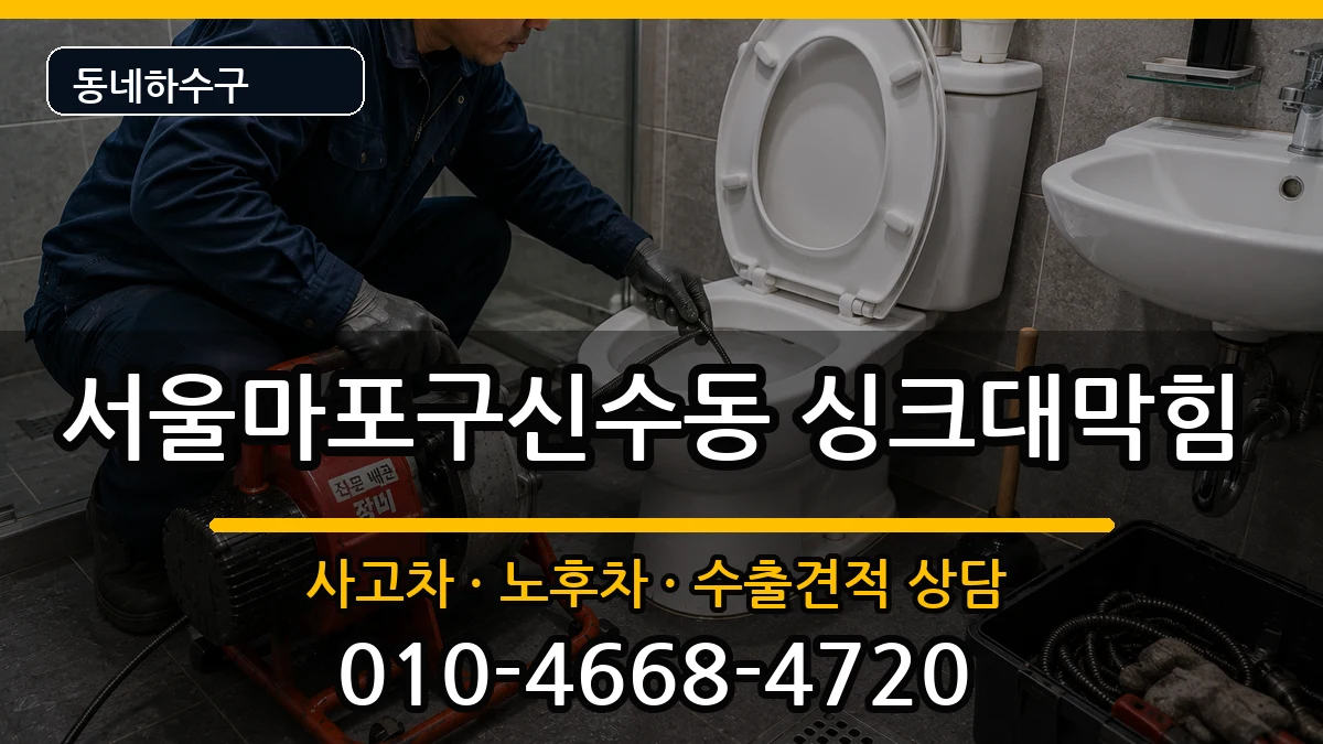 서울마포구신수동  싱크대막힘 사례형