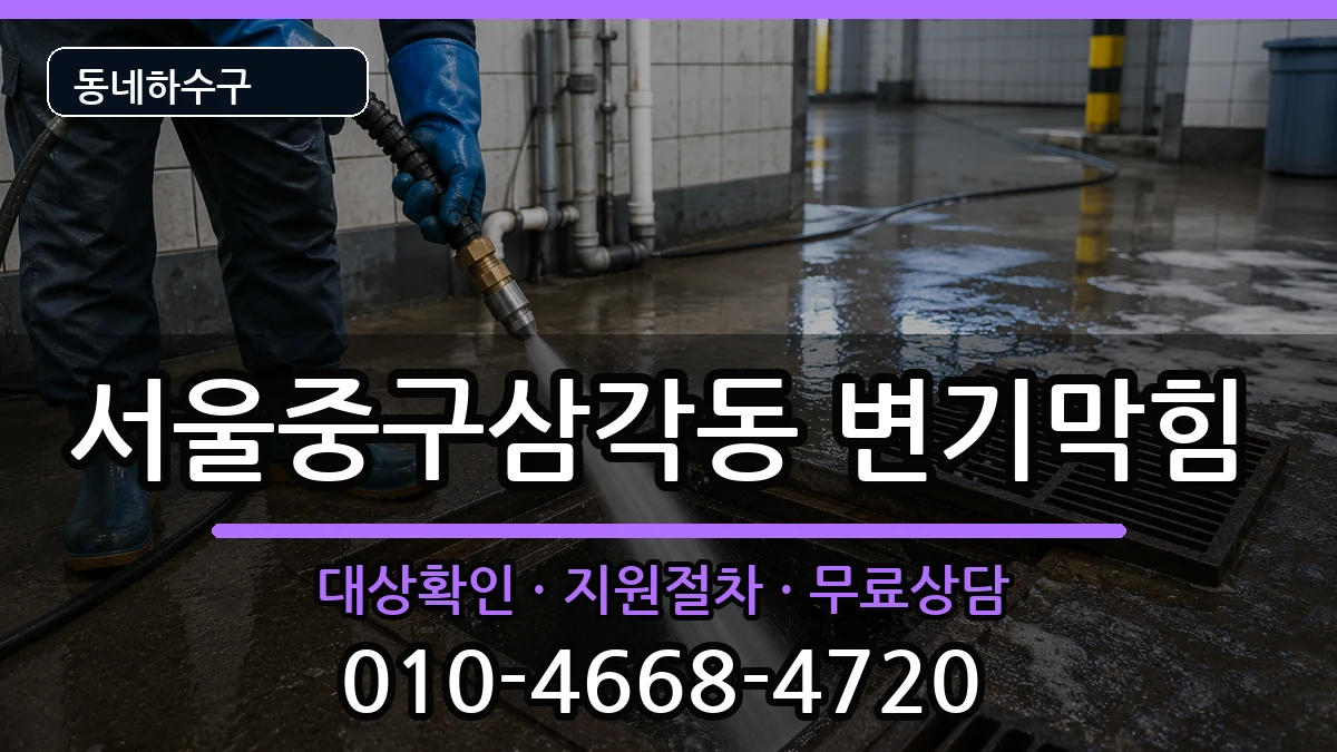 서울중구삼각동 변기막힘 증상 처리 안내 이미지 2