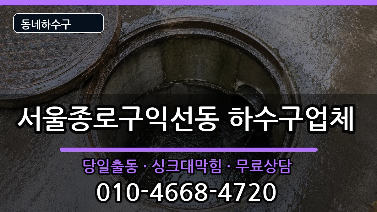 서울종로구익선동 하수구막힘 서울종로구익선동 하수구막힘 증상 처리 안내 이미지 1