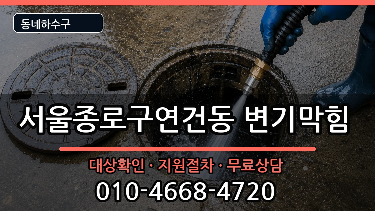 서울종로구연건동 변기막힘 증상 처리 안내 이미지 1