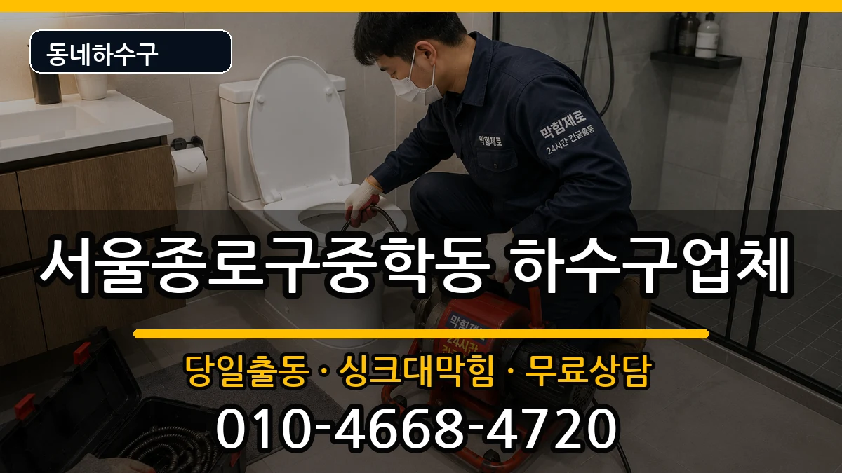 서울종로구중학동 하수구막힘 서울종로구중학동 하수구막힘 증상 처리 안내 이미지 2