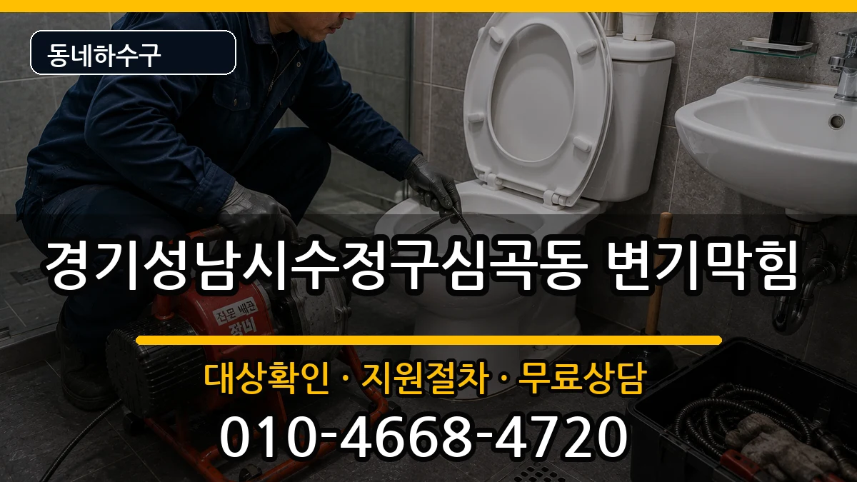 경기성남시수정구심곡동 변기막힘 증상 처리 안내 이미지 2