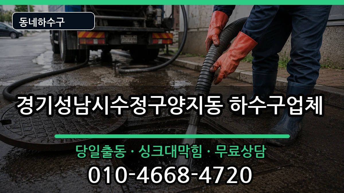 경기성남시수정구양지동 하수구막힘 경기성남시수정구양지동 하수구막힘 증상 처리 안내 이미지 2
