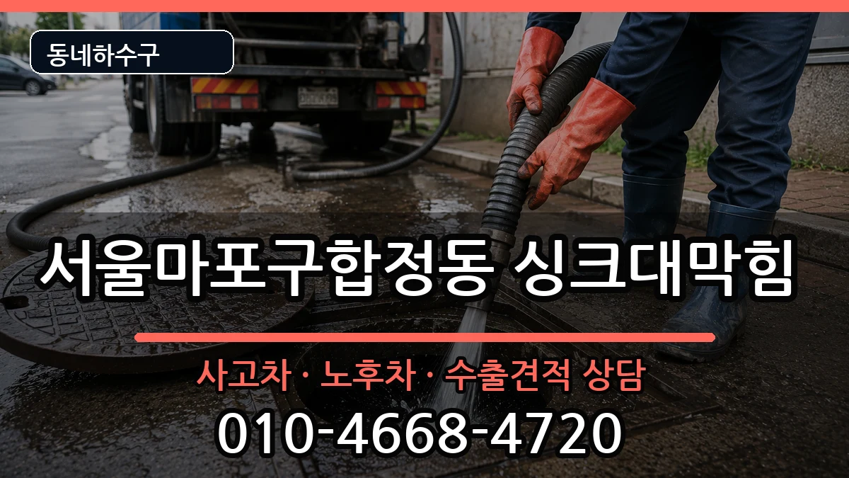 서울마포구합정동 싱크대막힘 서울마포구합정동 싱크대막힘 증상 처리 안내 이미지 2