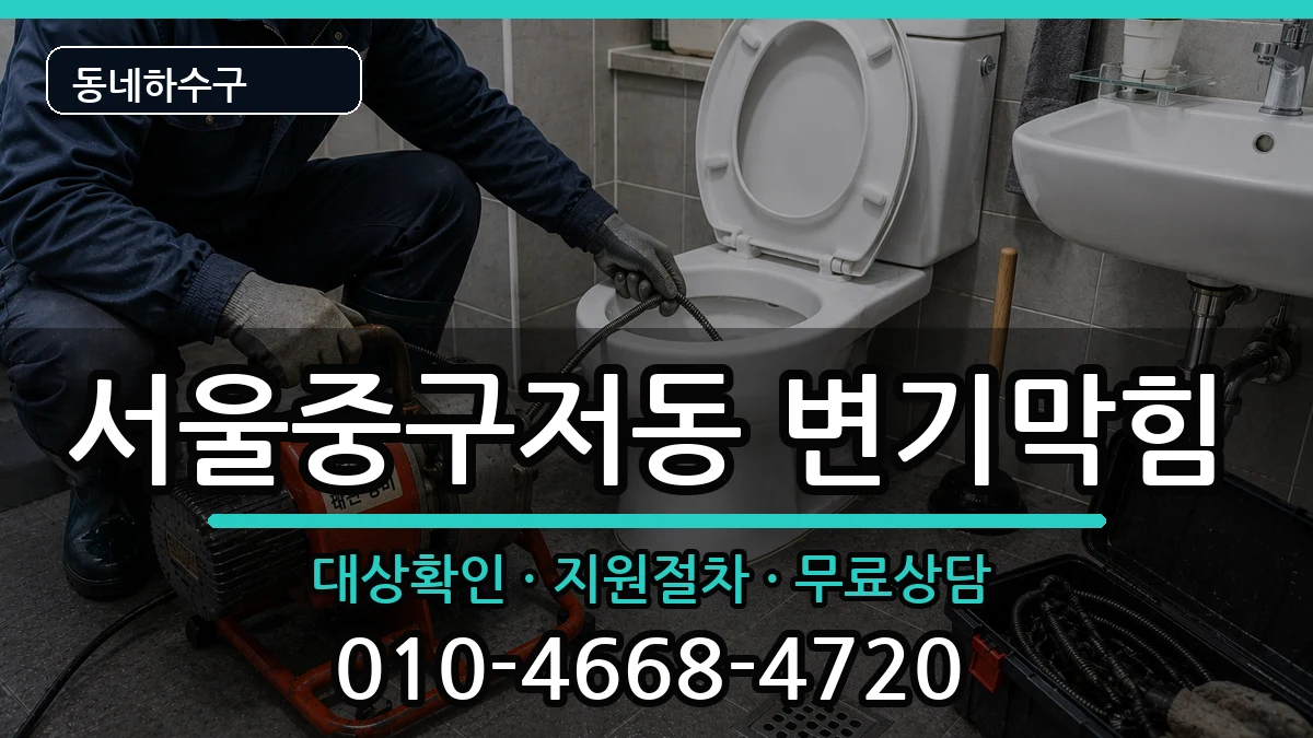 서울중구저동 변기막힘 증상 처리 안내 이미지 3