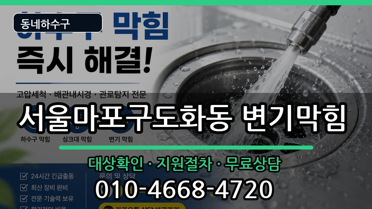 서울마포구도화동 변기막힘 증상 처리 안내 이미지 2