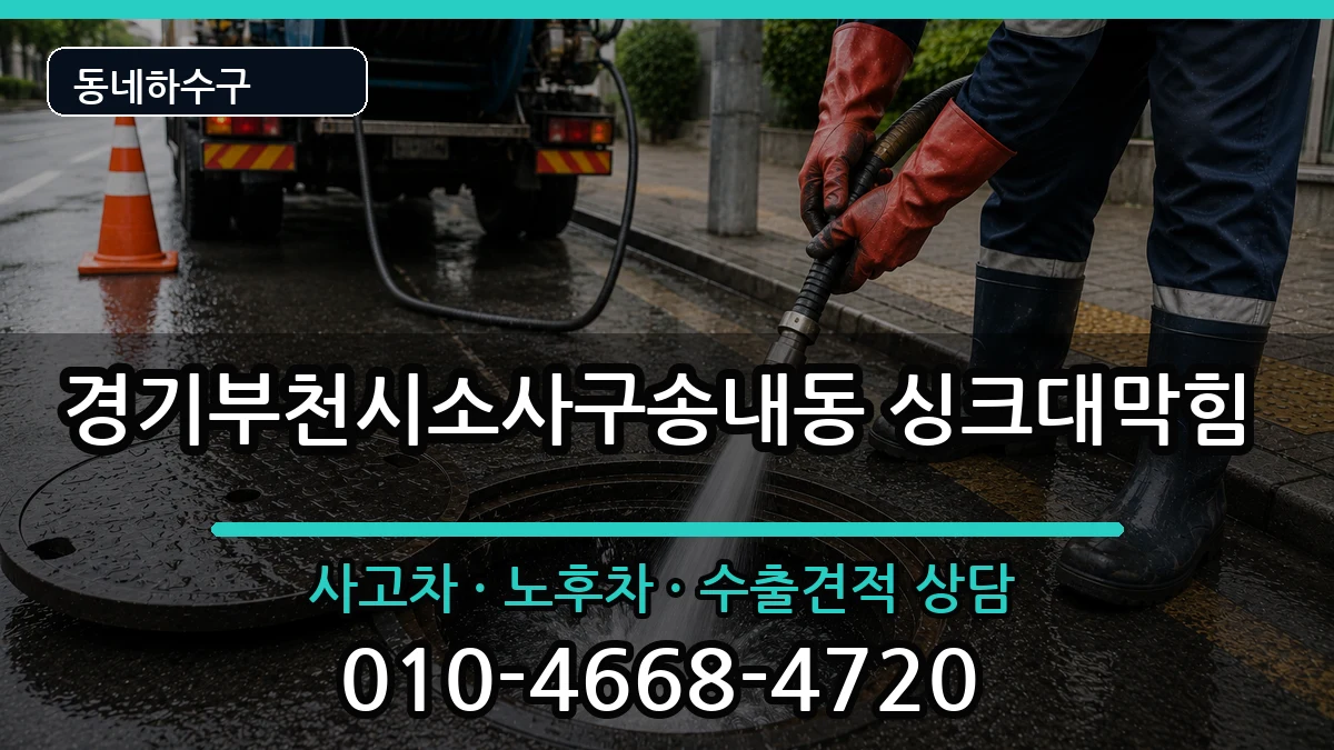 경기부천시소사구송내동 싱크대막힘 증상 처리 안내 이미지 1