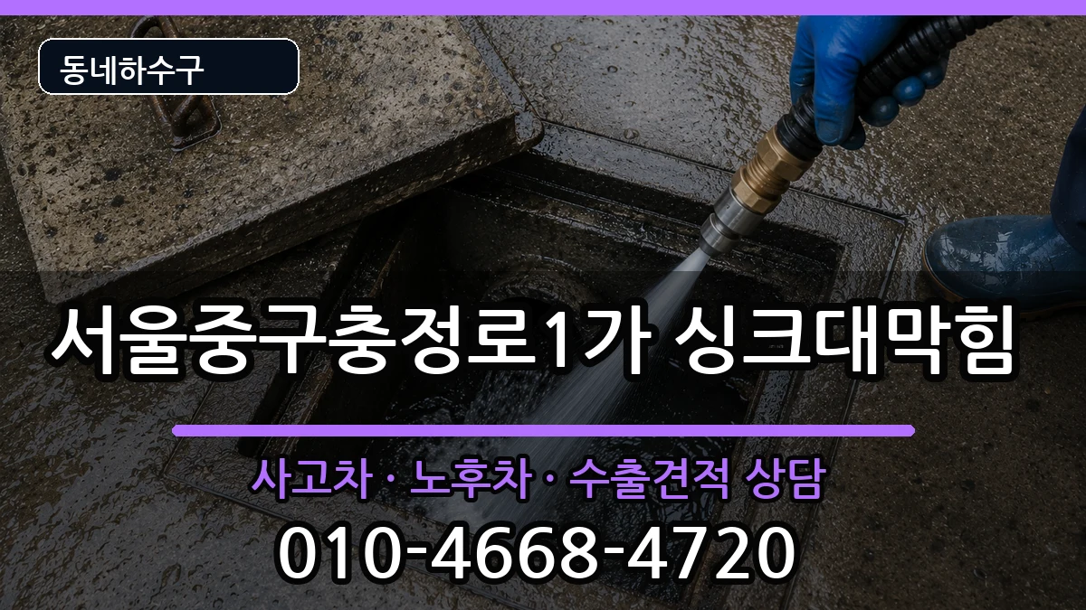 서울중구충정로1가 싱크대막힘 증상 처리 안내 이미지 2