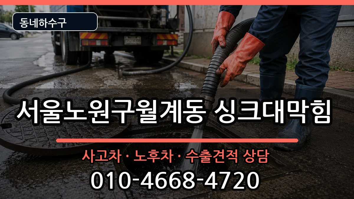 서울노원구월계동 싱크대막힘 서울노원구월계동 싱크대막힘 증상 처리 안내 이미지 1