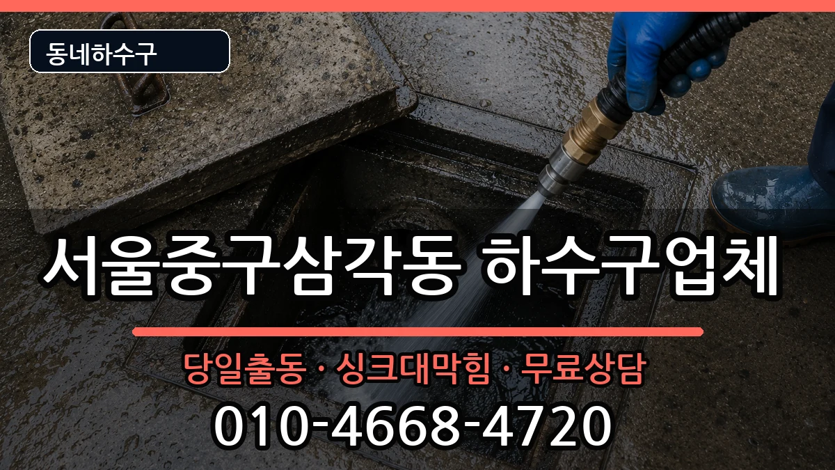 서울중구삼각동 하수구막힘 증상 처리 안내 이미지 1