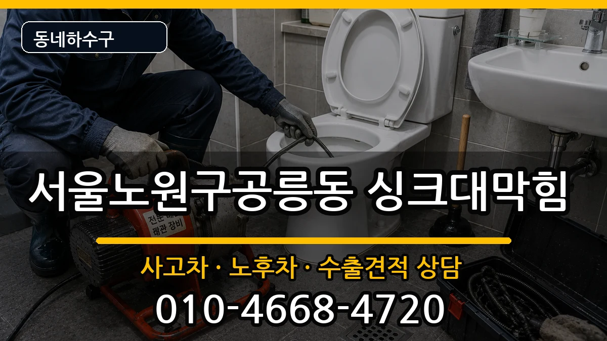 서울노원구공릉동 싱크대막힘 서울노원구공릉동 싱크대막힘 증상 처리 안내 이미지 1