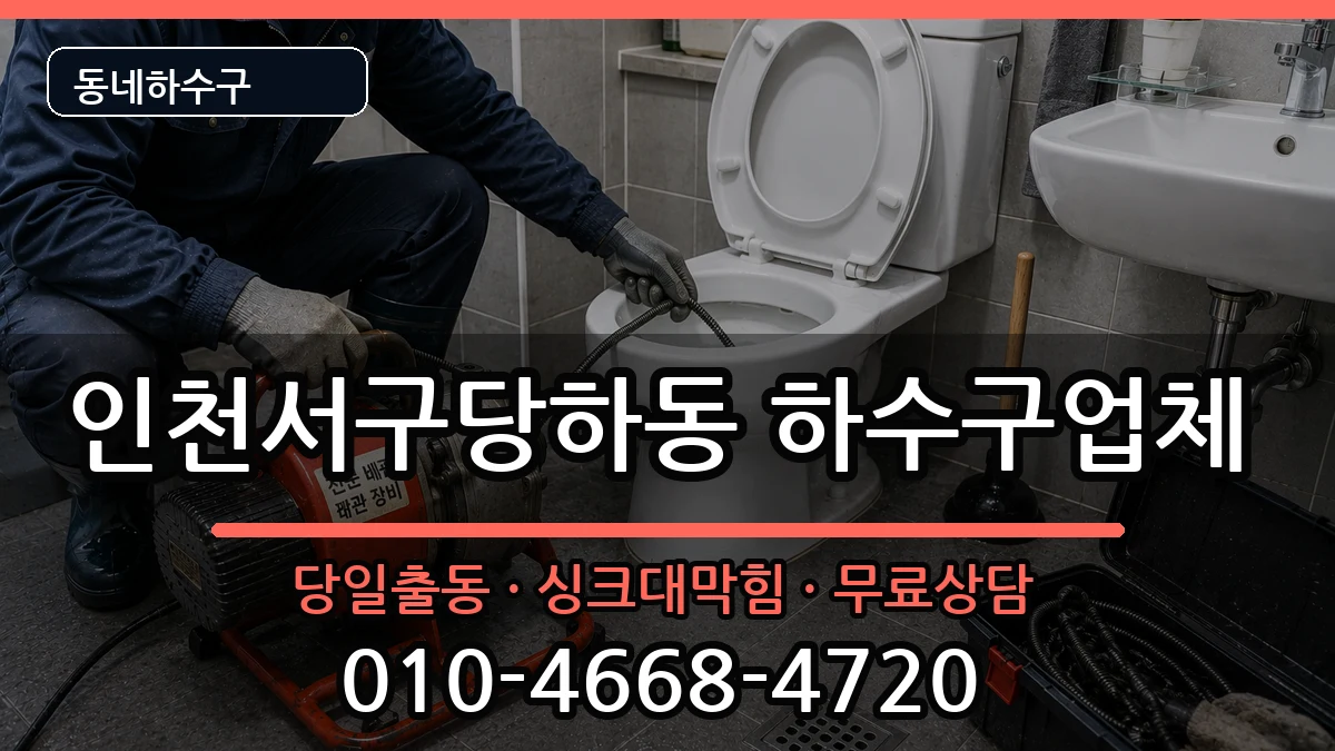 인천서구당하동  하수구막힘 비교형