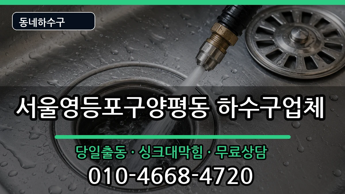 서울영등포구양평동 하수구막힘 증상 처리 안내 이미지 2