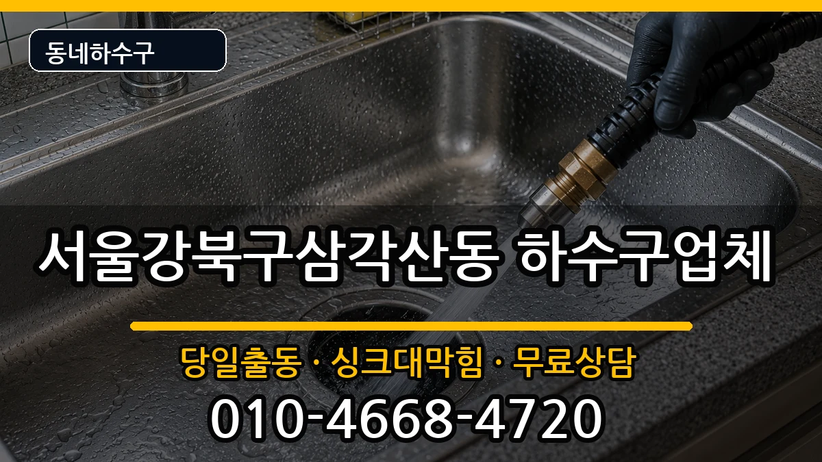 서울강북구삼각산동 하수구막힘 서울강북구삼각산동 하수구막힘 증상 처리 안내 이미지 1