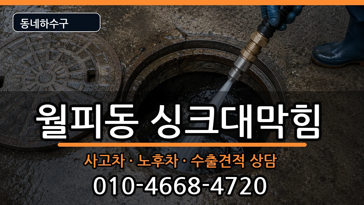 경기안산시상록구월피동 싱크대막힘 증상 처리 안내 이미지 1